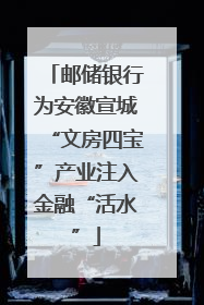 邮储银行为安徽宣城“文房四宝”产业注入金融“活水”